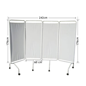 Bedside Screen 4 Fold (With Curtain) - BS4F